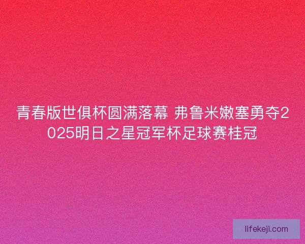 青春版世俱杯圆满落幕 弗鲁米嫩塞勇夺2025明日之星冠军杯足球赛桂冠