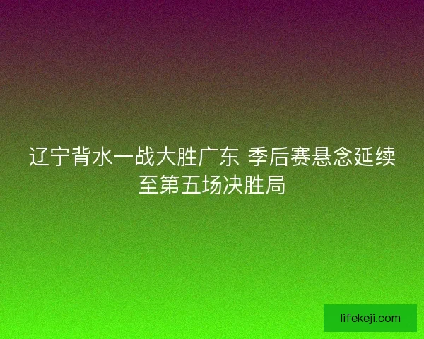辽宁背水一战大胜广东 季后赛悬念延续至第五场决胜局 辽宁背水一战大胜广东 季后赛悬念延续至第五场决胜局
